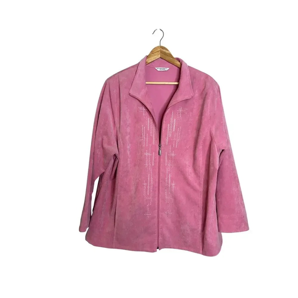 Allison Daley Pink Corduroy Jacket Women's Size 2X‎